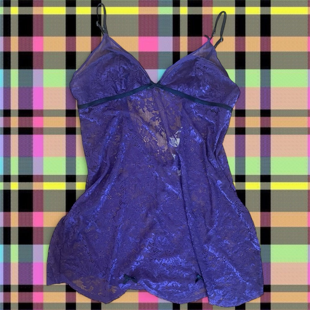 2000s VS Purple Lace Slip Dress